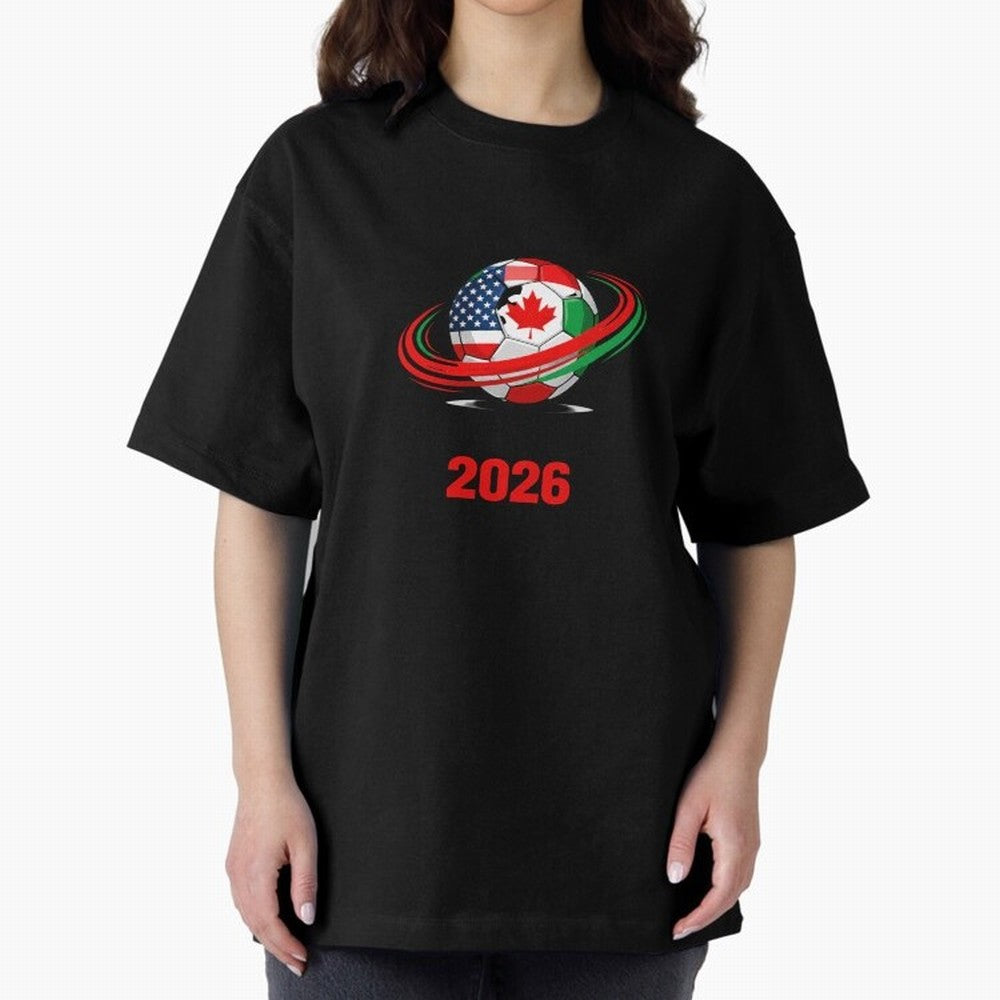 World Cup 2026, Soccer Ball, USA Canada Mexico Football Classic T-Shirt Honor Champions and Dreams in Global Football Passion for FIFA World Cup 2026 USA Canada Mexico, Centered on Haaland, Spain and Netherlands, Match Day Excitement, Supporter