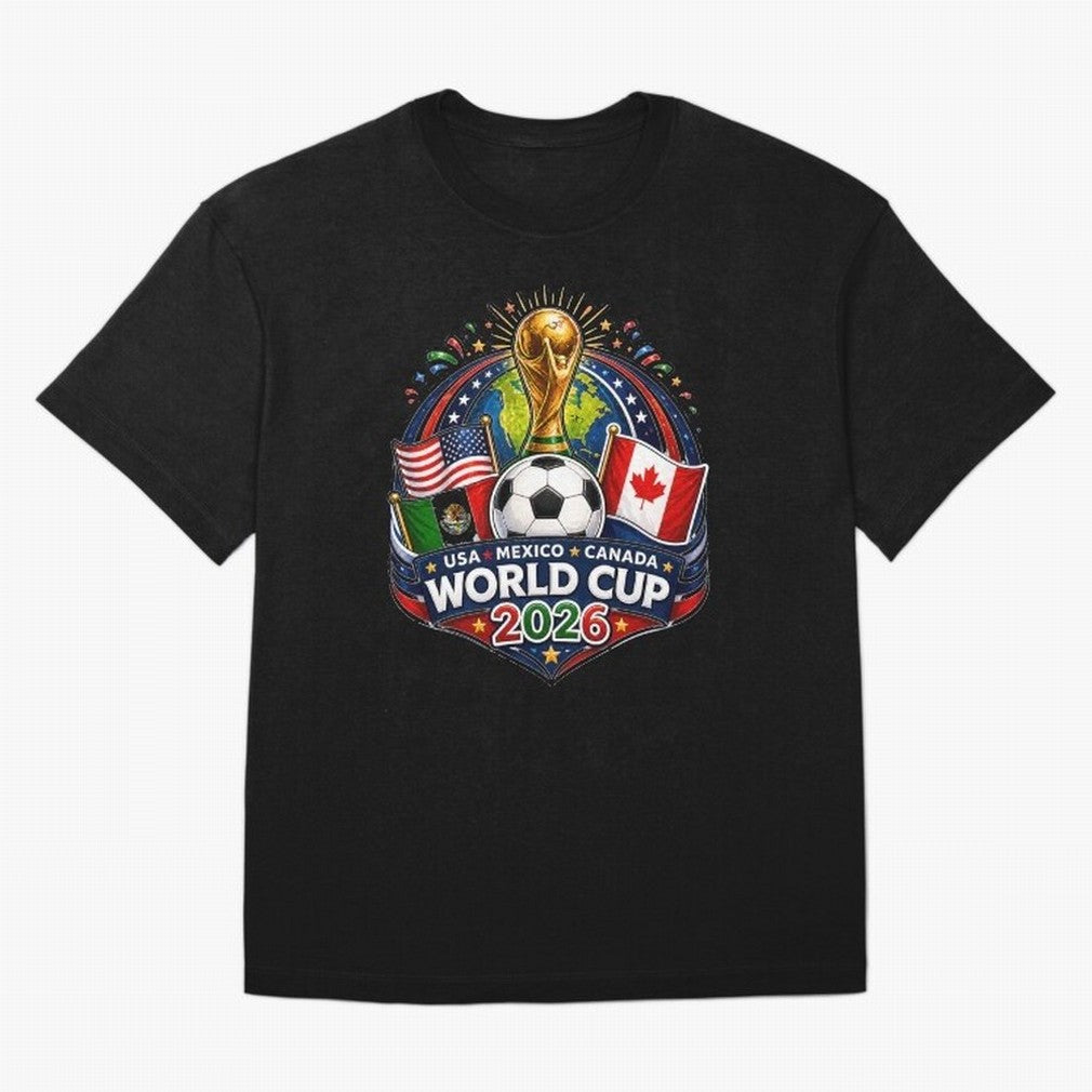 World Cup 2026 Sticker ¨C USA Mexico Canada Football Trophy Design Classic T-Shirt Cheer for Global Football Passion for FIFA World Cup 2026 Group Stage, Driven by Haaland, Brazil, Portugal and Argentina, Championship Spirit, Famous Goals, Roaring