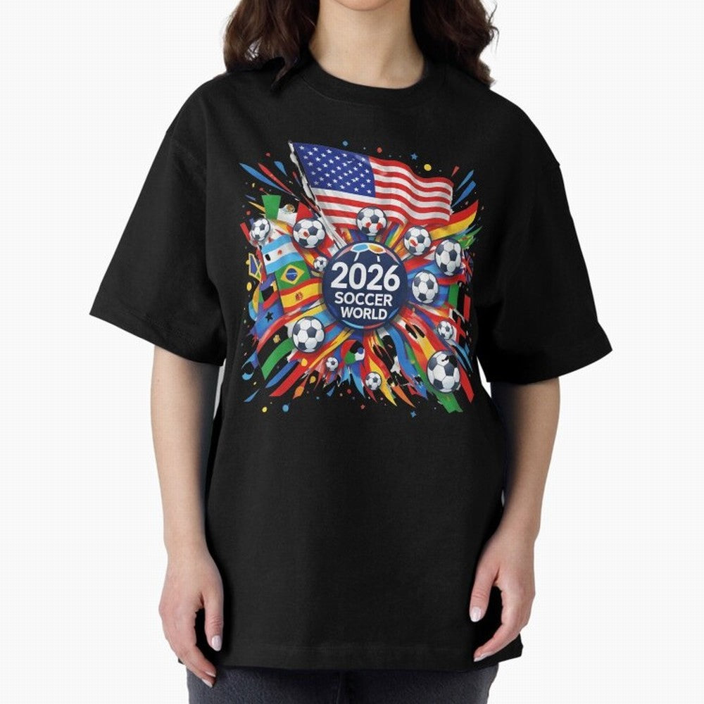 2026 Soccer World Cup United States Mexico Canada Football Championship Tournament Classic T-Shirt Mark Global Football Passion for FIFA World Cup 2026, Made for Messi, Neymar and Mbappe, France and Portugal, Sports Nostalgia, International