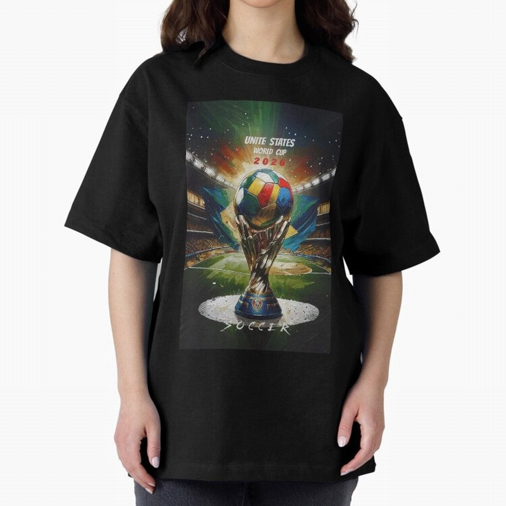 Unite States World Cup Classic T-Shirt Show Up for the Glory of FIFA World Cup 2026 Group Stage Spirit, Made for France and Portugal, Messi, Neymar and Mbappe, Championship Spirit, Famous Goals, Roaring Crowds and International Football Unity;