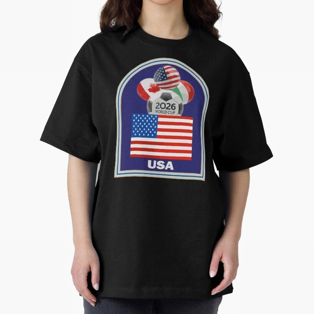 USA 2026 Soccer T-shirt Classic T-Shirt Step into Match Day Hype around FIFA World Cup 2026 USA Canada Mexico, Messi, France, Champion Mindset, Group Stage Buzz, Knockout Tension and Passionate Fan Culture; Ideal for Passionate Fans Who Love