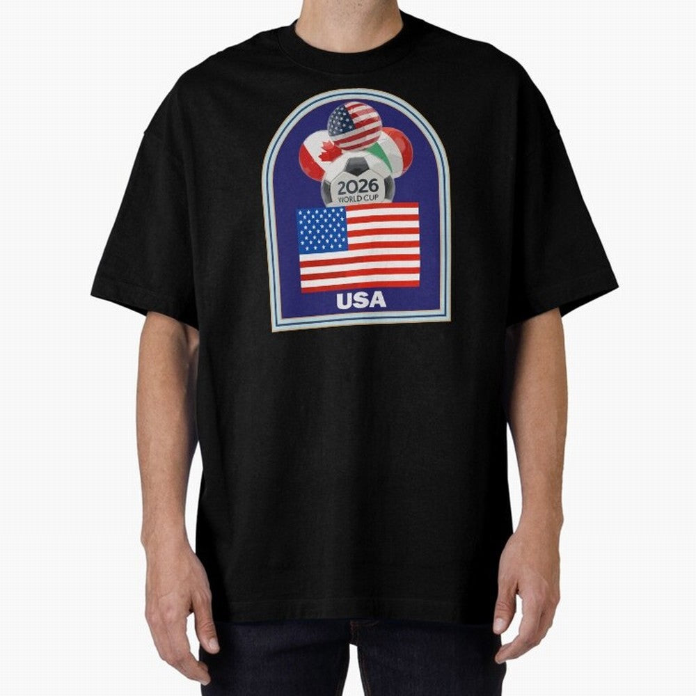 USA 2026 Soccer T-shirt Classic T-Shirt Step into Match Day Hype around FIFA World Cup 2026 USA Canada Mexico, Messi, France, Champion Mindset, Group Stage Buzz, Knockout Tension and Passionate Fan Culture; Ideal for Passionate Fans Who Love