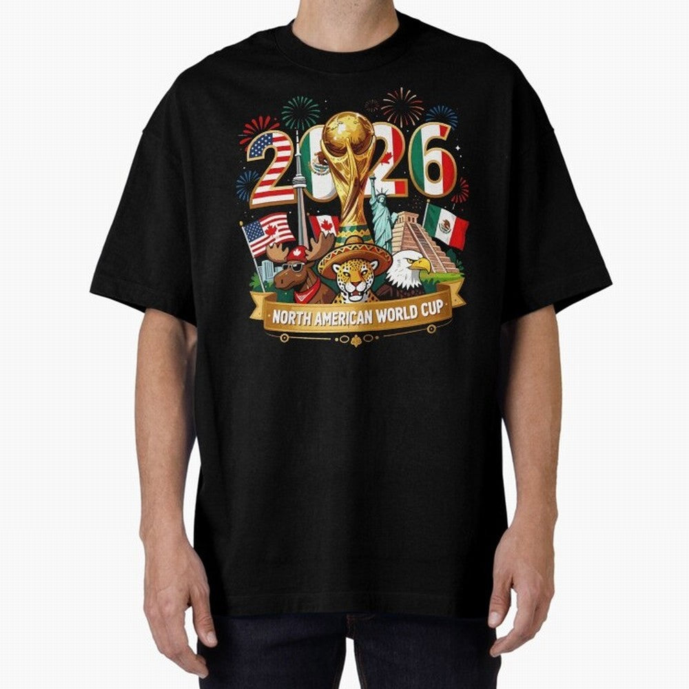 World Cup 2026 North America USA Canada Mexico Soccer Fan Classic T-Shirt Show Love for Legendary Goals in the FIFA World Cup 2026 Group Stage Journey through Messi, CR7 and Mbappe Highlights, Argentina and Brazil Pride, Worldwide Fan Energy,