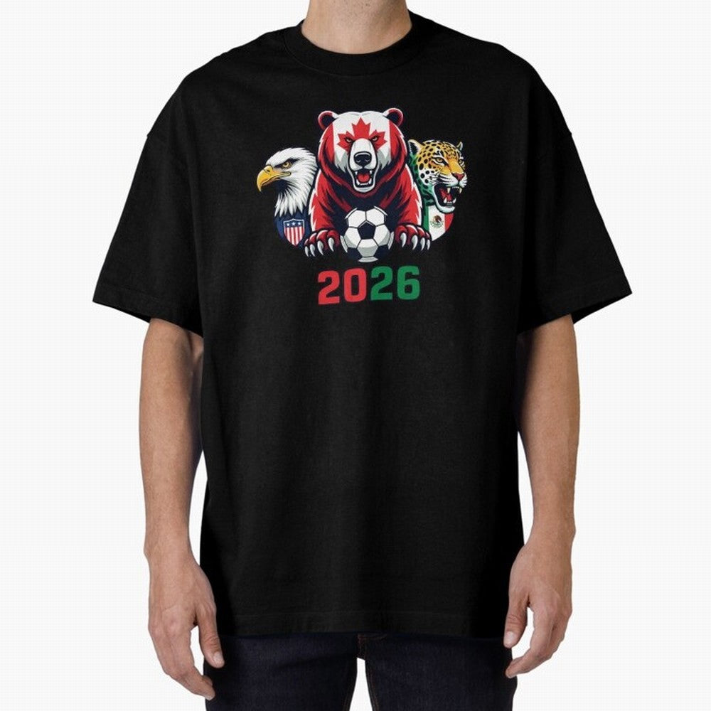 World Cup 2026 USA Canada Mexico Host Mascots Classic T-Shirt Carry the Dream of FIFA World Cup 2026 Group Stage for Fans of Messi and France, Bringing Football History, Final Match Energy, Crowd Noise and Once in a Lifetime Moments; Built for
