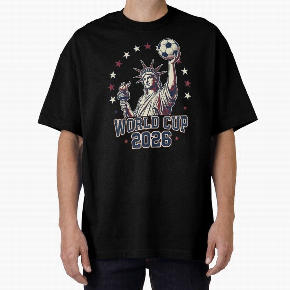 World Cup 2026 USA Soccer Statue Liberty Classic T-Shirt Show Your Tournament Heart for the FIFA World Cup 2026 Journey through Mbappe Highlights, Spain Pride, Worldwide Fan Energy, Dramatic Goals, Stadium Lights and Championship Celebrations;