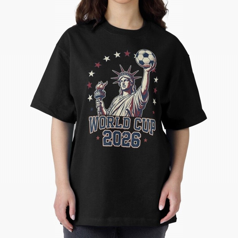 World Cup 2026 USA Soccer Statue Liberty Classic T-Shirt Show Your Tournament Heart for the FIFA World Cup 2026 Journey through Mbappe Highlights, Spain Pride, Worldwide Fan Energy, Dramatic Goals, Stadium Lights and Championship Celebrations;