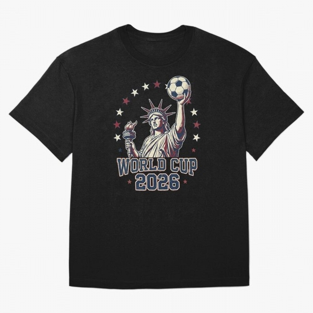 World Cup 2026 USA Soccer Statue Liberty Classic T-Shirt Show Your Tournament Heart for the FIFA World Cup 2026 Journey through Mbappe Highlights, Spain Pride, Worldwide Fan Energy, Dramatic Goals, Stadium Lights and Championship Celebrations;