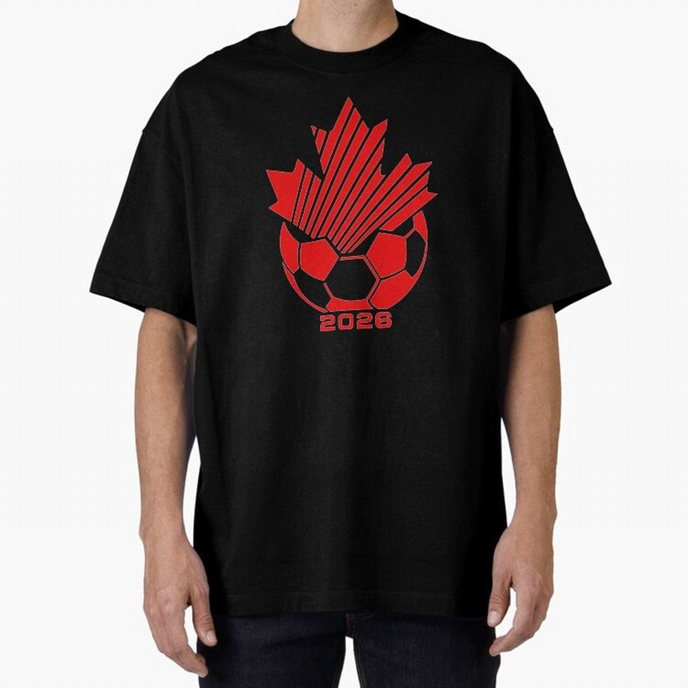 Red Maple Leaf Soccer 2026 Emblem Classic T-Shirt Celebrate Football Dreams Across Match Day Hype around FIFA World Cup 2026 Group Stage, Messi, Brazil, Champion Mindset, Group Stage Buzz, Knockout Tension and Passionate Fan Culture; Created for