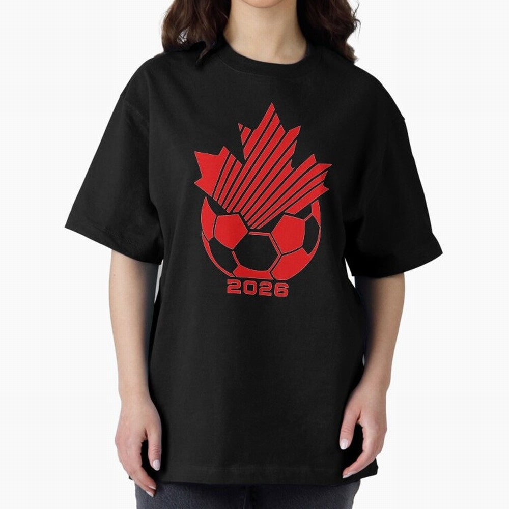 Red Maple Leaf Soccer 2026 Emblem Classic T-Shirt Celebrate Football Dreams Across Match Day Hype around FIFA World Cup 2026 Group Stage, Messi, Brazil, Champion Mindset, Group Stage Buzz, Knockout Tension and Passionate Fan Culture; Created for
