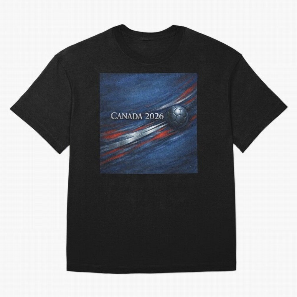 Canada 2026 Soccer Splash Classic T-Shirt Celebrate Rivalries and Pride in Match Day Hype around FIFA World Cup 2026, Neymar, Haaland and Cristiano Ronaldo, Portugal, Spain and Germany, Vintage Soccer Flavor, Modern Football Stars, National Flags