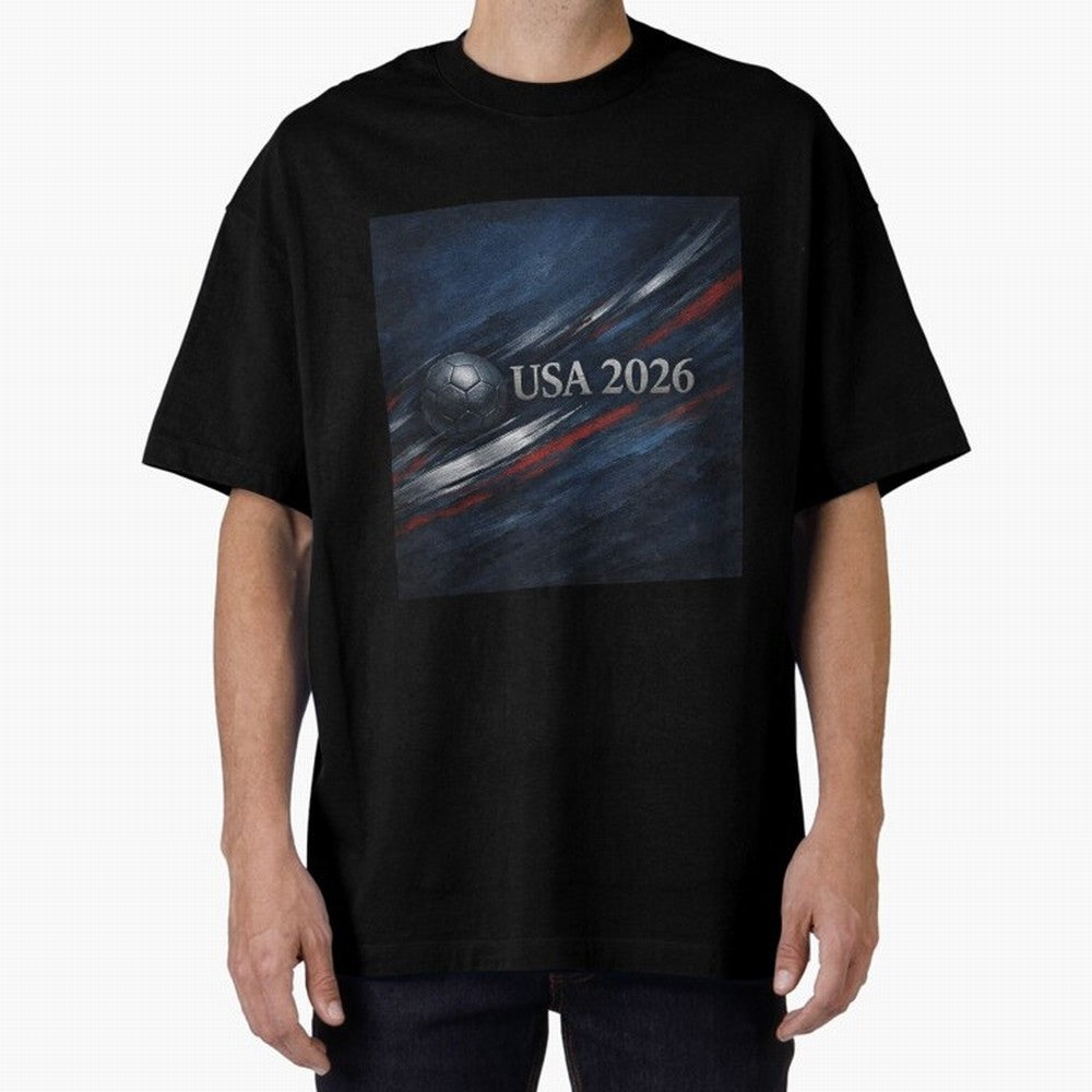 USA 2026 Soccer Emblem Inspired Classic T-Shirt Feel Global Football Passion for FIFA World Cup 2026 Group Stage, Featuring Haaland and Mbappe, Netherlands, Worldwide Fan Energy, Dramatic Goals, Stadium Lights and Championship Celebrations; Made
