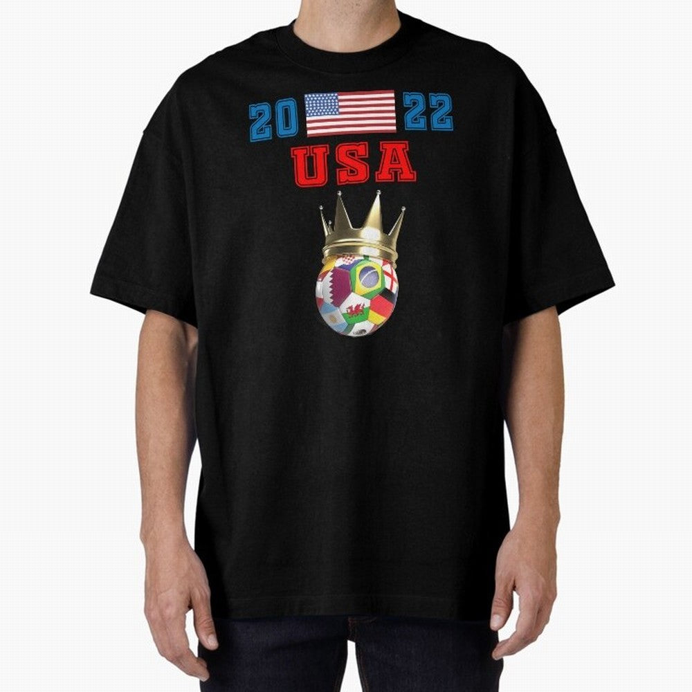 Keep Calm and support USA Football Flag Soccer Jersey Classic T-Shirt Share the Excitement of Global Football Passion for FIFA World Cup 2026 Group Stage, with Haaland and Mbappe, Spain and Netherlands, Champion Mindset, Group Stage Buzz, Knockout