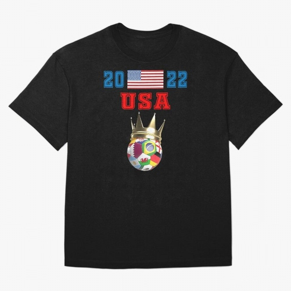 Keep Calm and support USA Football Flag Soccer Jersey Classic T-Shirt Share the Excitement of Global Football Passion for FIFA World Cup 2026 Group Stage, with Haaland and Mbappe, Spain and Netherlands, Champion Mindset, Group Stage Buzz, Knockout