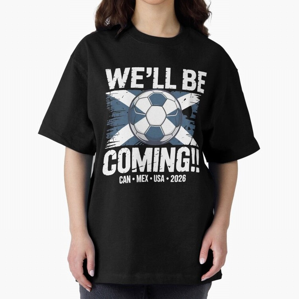 Scotland 2026 Football Qualification National Pride Classic T-Shirt Follow the Final Road of FIFA World Cup 2026 USA Canada Mexico Spirit, Driven by Spain, Messi, Worldwide Fan Energy, Dramatic Goals, Stadium Lights and Championship Celebrations;