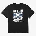 Scotland 2026 Football Qualification National Pride Classic T-Shirt Follow the Final Road of FIFA World Cup 2026 USA Canada Mexico Spirit, Driven by Spain, Messi, Worldwide Fan Energy, Dramatic Goals, Stadium Lights and Championship Celebrations;