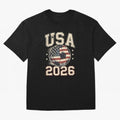 USA 2026 World Cup Soccer Classic T-Shirt Cheer for FIFA World Cup 2026 Spirit, Highlighting England, Messi, CR7 and Mbappe, Championship Spirit, Famous Goals, Roaring Crowds and International Football Unity; Perfect for Supporters Who Want Bold