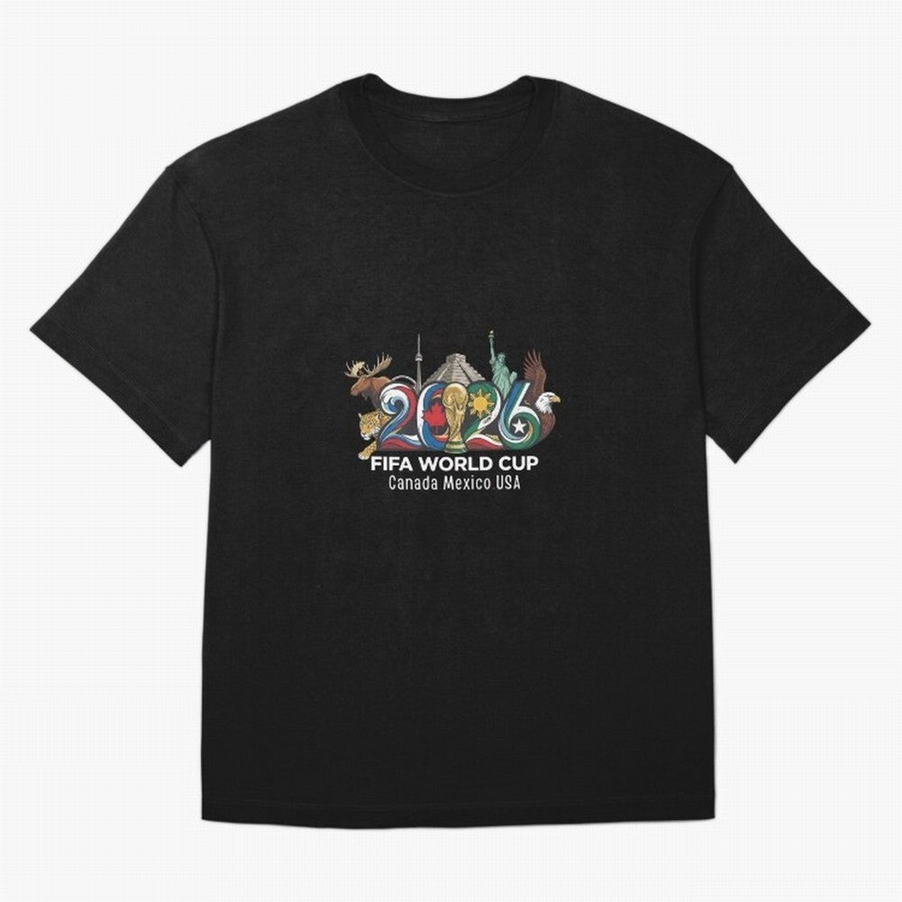 Skyline Landmarks 2026 World Cup Classic T-Shirt Show Your Love for Match Day Hype around FIFA World Cup 2026 USA Canada Mexico, CR7 and Messi, Brazil, Portugal and Argentina, Champion Mindset, Group Stage Buzz, Knockout Tension and Passionate Fan