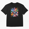 2026 Soccer World Championship Global Flags Paint Splash Sports Fan Graphic Classic T-Shirt Relive FIFA World Cup 2026 USA Canada Mexico with CR7, Brazil, Portugal and Argentina Energy, Supporter Pride, Iconic Celebrations, Legendary Names and
