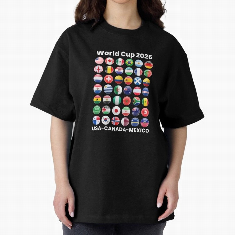 Soccer World Cup 2026 all Country Ball Football Fan Game Day Youth Sports Apparel For Men Women Kids Clothing Classic T-Shirt Stand with FIFA World Cup 2026 USA Canada Mexico Spirit, Highlighting England, Neymar, Haaland and Cristiano Ronaldo,