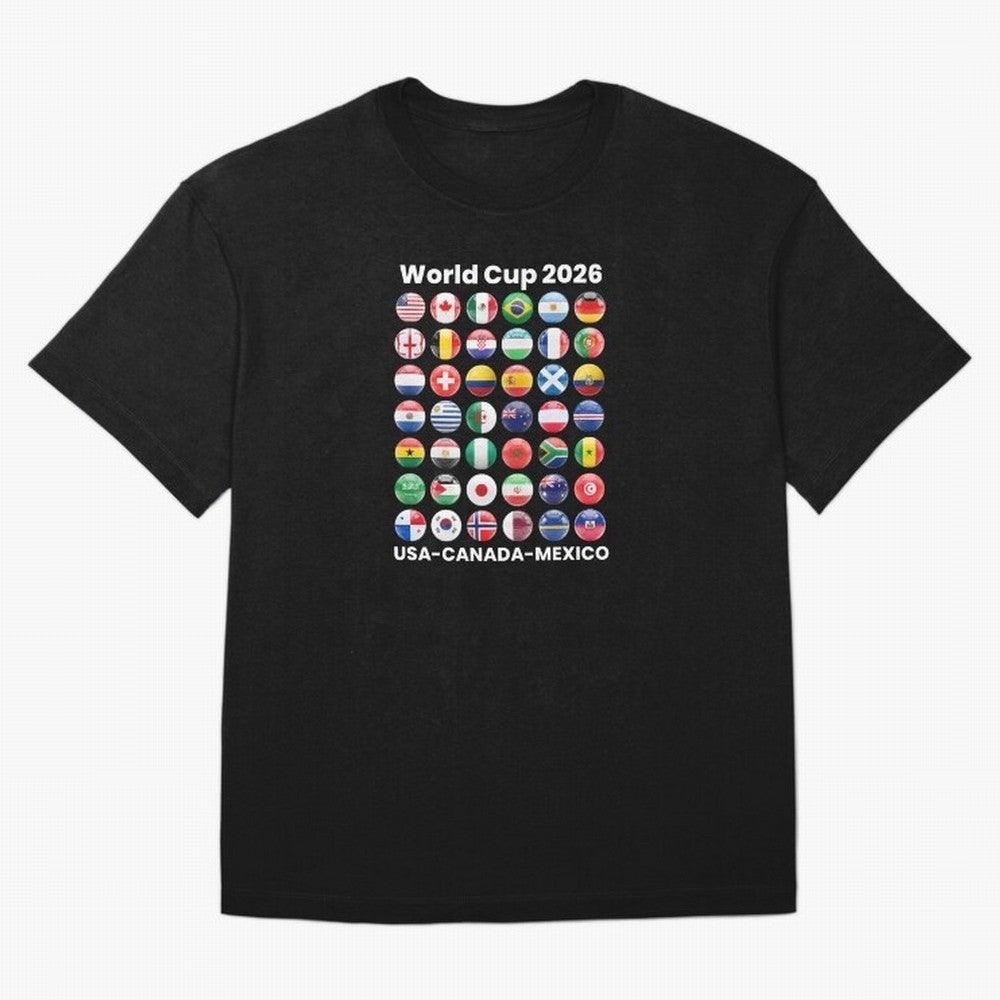 Soccer World Cup 2026 all Country Ball Football Fan Game Day Youth Sports Apparel For Men Women Kids Clothing Classic T-Shirt Stand with FIFA World Cup 2026 USA Canada Mexico Spirit, Highlighting England, Neymar, Haaland and Cristiano Ronaldo,
