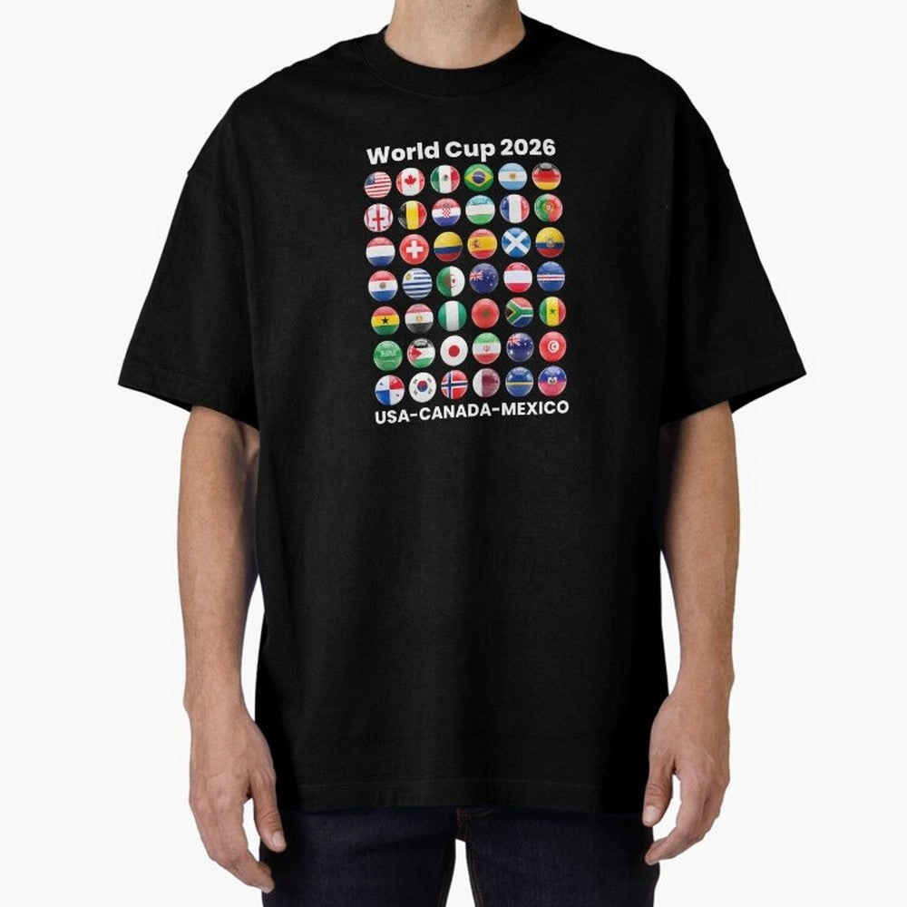 Soccer World Cup 2026 all Country Ball Football Fan Game Day Youth Sports Apparel For Men Women Kids Clothing Classic T-Shirt Stand with FIFA World Cup 2026 USA Canada Mexico Spirit, Highlighting England, Neymar, Haaland and Cristiano Ronaldo,