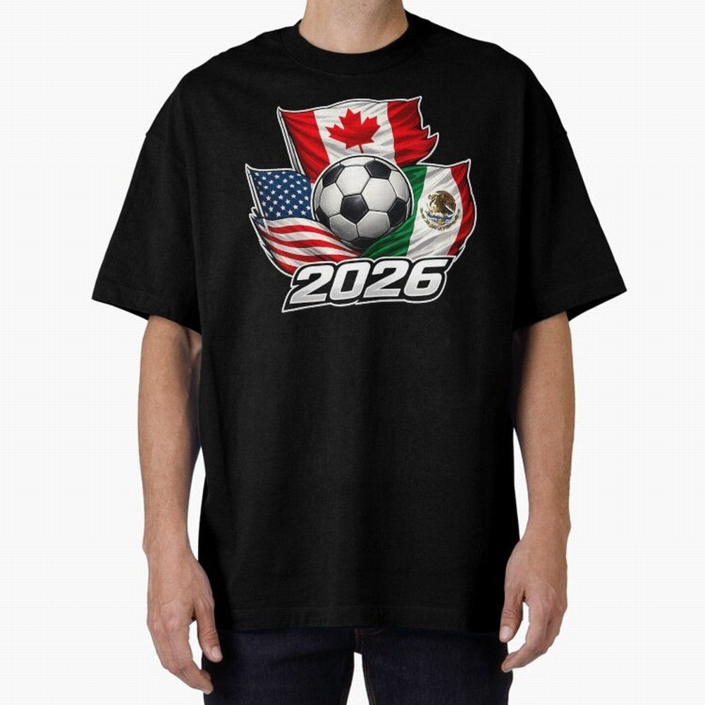 Soccer 2026 USA Canada Mexico ¨C World Football Flags Classic T-Shirt Feel the Roar of FIFA World Cup 2026 for Fans of Messi, CR7 and Mbappe and Portugal, Bringing Match Day Excitement, Supporter Culture, Golden Goals and Global Football Passion;