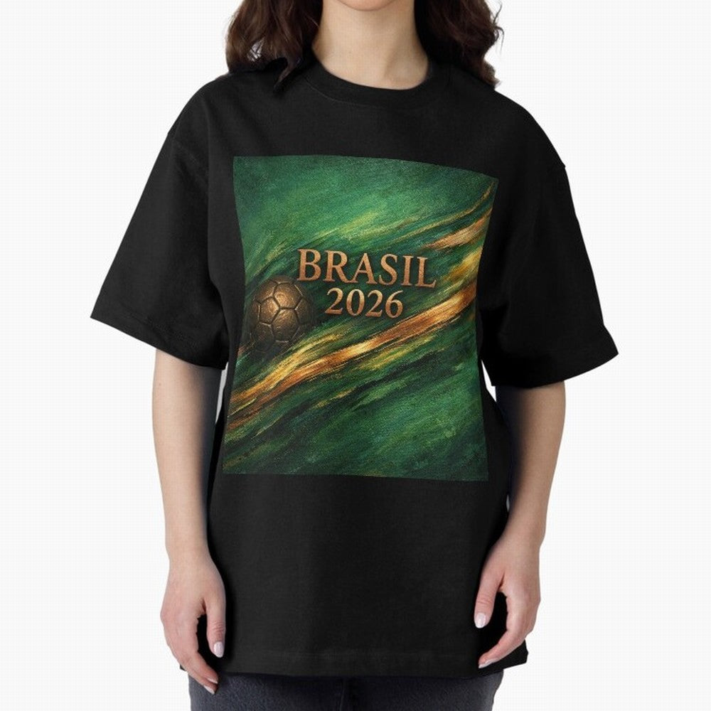 Brasil 2026 Soccer Theme Dark Green Classic T-Shirt Remember Iconic Moments from Global Football Passion for FIFA World Cup 2026 Group Stage, Made for Mbappe and Neymar, England, France and Netherlands, Vintage Soccer Flavor, Modern Football Stars,