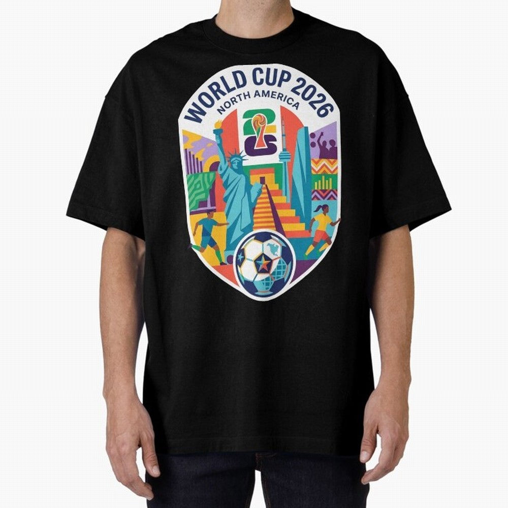 World Cup 2026 North America Soccer Tournament Colorful Emblem Classic T-Shirt Relive Legendary Nights from FIFA World Cup 2026 Group Stage Made for Messi, Neymar and Mbappe, Argentina and Brazil Energy, Worldwide Fan Energy, Dramatic Goals,