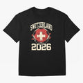 Switzerland 2026 World Cup Classic T-Shirt Keep the Legacy of Global Football Passion for FIFA World Cup 2026, Capturing Haaland and Mbappe, France and Portugal, Stadium Memories, Football Loyalty, International Chants and Championship Tradition;