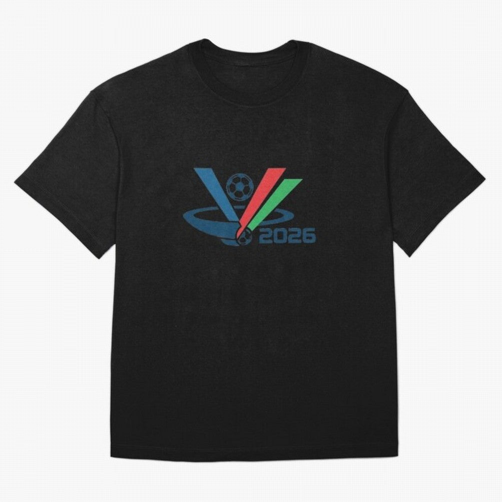 Minimalist FIFA 2026 V-Logo Design Classic T-Shirt Back the Journey through FIFA World Cup 2026 Group Stage for Fans of Neymar, Haaland and Cristiano Ronaldo and Argentina and Brazil, Bringing Football Festival Excitement, Trophy Ambitions, Country