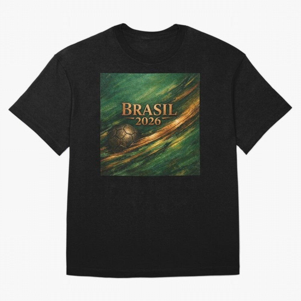 Brasil 2026 Soccer Theme Gold - Elegance Classic T-Shirt Support the Legends of FIFA World Cup 2026 Group Stage Built around Haaland, England and Germany Energy, Global Supporter Spirit, Legendary Goals, National Colors and Tournament Celebration;