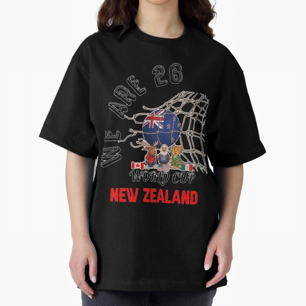 World cup 26 - New Zeland Classic T-Shirt Show Passion for the Stars of the FIFA World Cup 2026 Group Stage Journey through Messi and Cristiano Ronaldo Highlights, Argentina, France and Brazil Pride, Worldwide Fan Energy, Dramatic Goals, Stadium