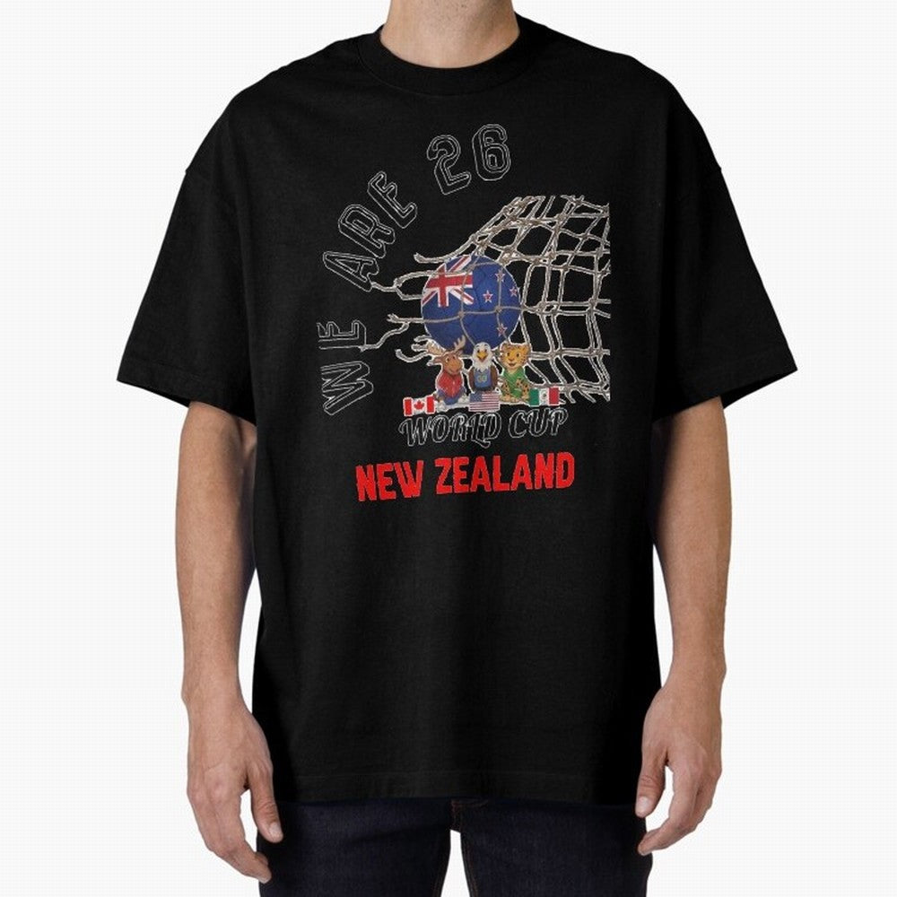 World cup 26 - New Zeland Classic T-Shirt Show Passion for the Stars of the FIFA World Cup 2026 Group Stage Journey through Messi and Cristiano Ronaldo Highlights, Argentina, France and Brazil Pride, Worldwide Fan Energy, Dramatic Goals, Stadium