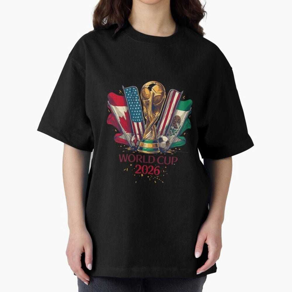 Host Trio Flags Banner Trophy Classic T-Shirt Celebrate Unforgettable Nights in the FIFA World Cup 2026 USA Canada Mexico Journey through CR7 Highlights, Brazil Pride, Global Supporter Spirit, Legendary Goals, National Colors and Tournament