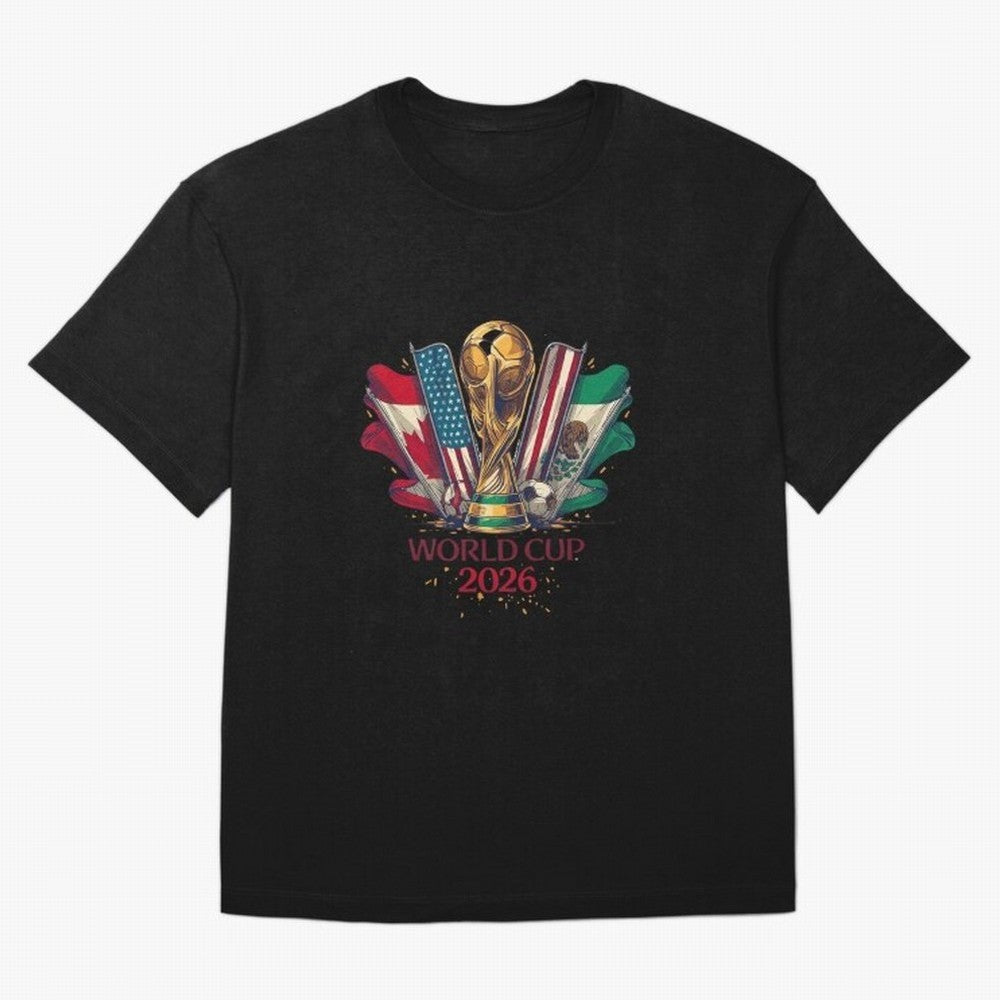 Host Trio Flags Banner Trophy Classic T-Shirt Celebrate Unforgettable Nights in the FIFA World Cup 2026 USA Canada Mexico Journey through CR7 Highlights, Brazil Pride, Global Supporter Spirit, Legendary Goals, National Colors and Tournament