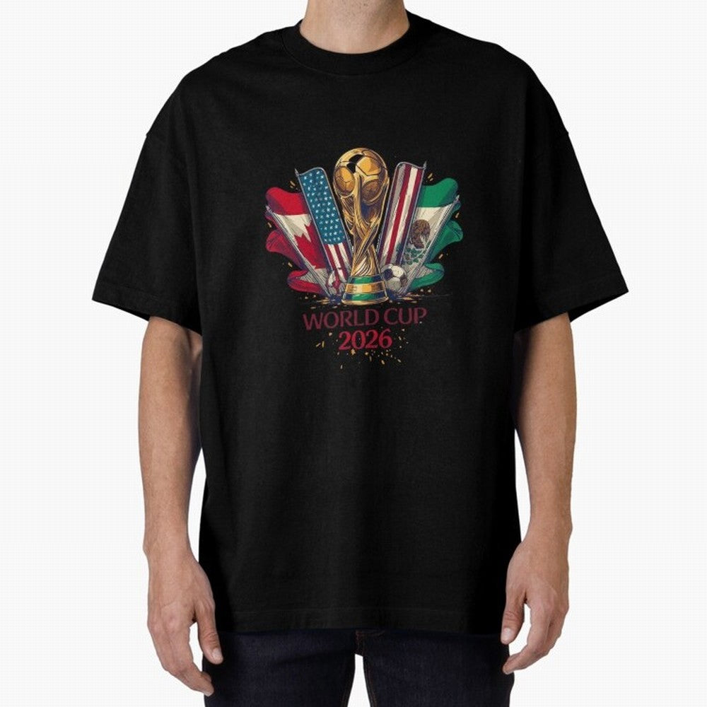 Host Trio Flags Banner Trophy Classic T-Shirt Celebrate Unforgettable Nights in the FIFA World Cup 2026 USA Canada Mexico Journey through CR7 Highlights, Brazil Pride, Global Supporter Spirit, Legendary Goals, National Colors and Tournament