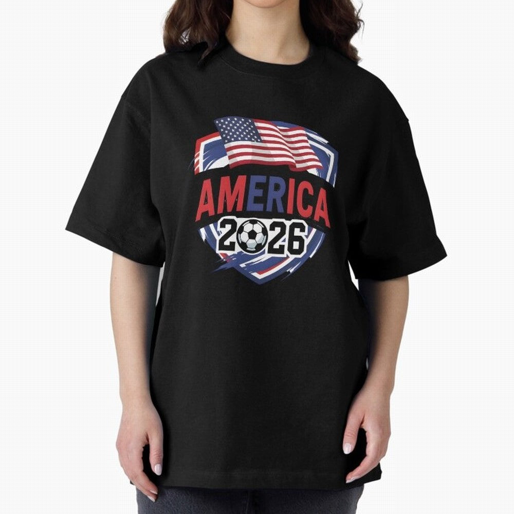 America World Cup 2026 ¨C USA Football Classic T-Shirt Show Your Tournament Heart for the FIFA World Cup 2026 Journey through Messi, Neymar and Mbappe Highlights, Argentina, France and Brazil Pride, Football Festival Excitement, Trophy Ambitions,