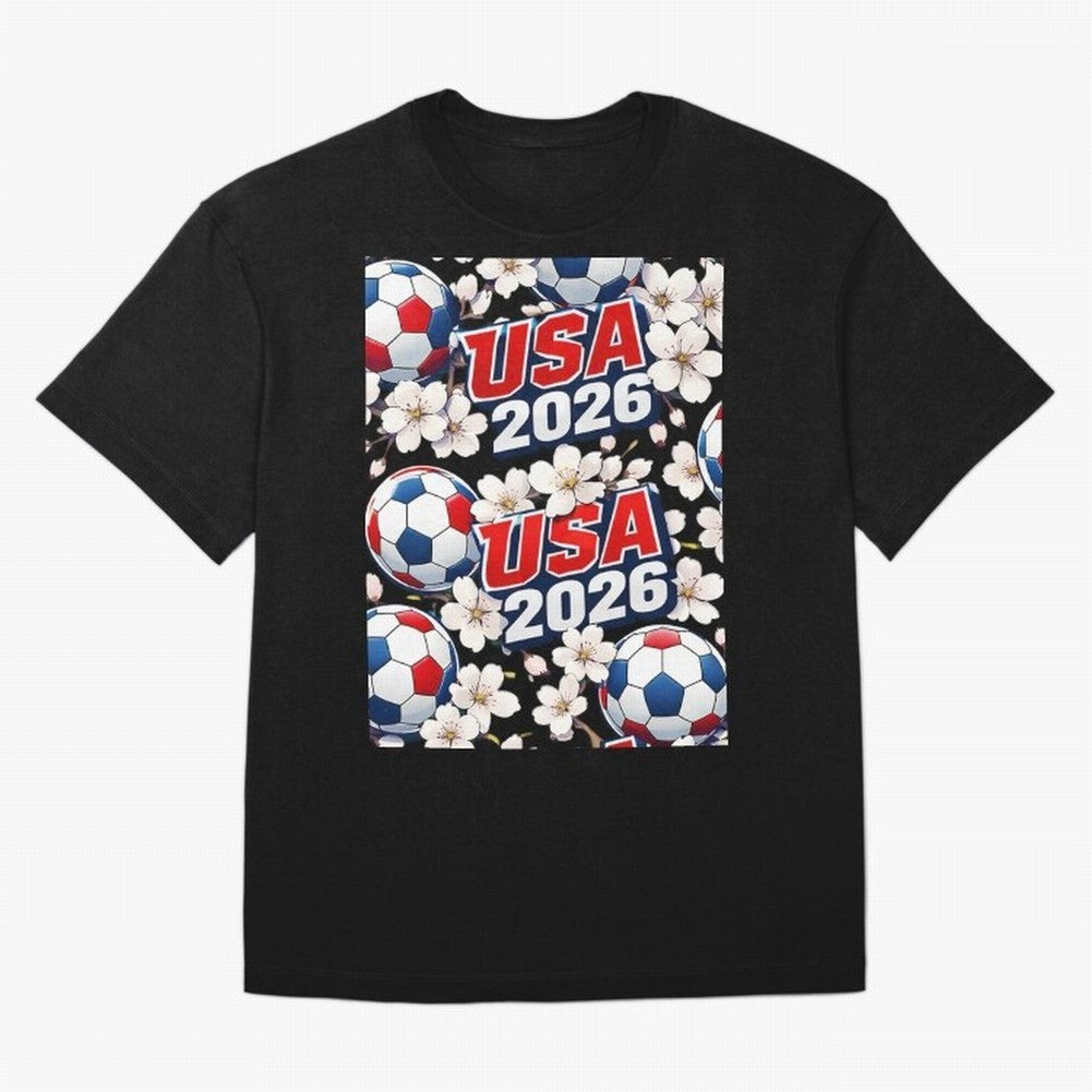 USA 2026 Soccer World Cup Pattern - Artistic Picasso Style Football Classic T-Shirt Show Championship Spirit for FIFA World Cup 2026 Featuring Messi and Cristiano Ronaldo, Netherlands Energy, Champion Mindset, Group Stage Buzz, Knockout Tension and