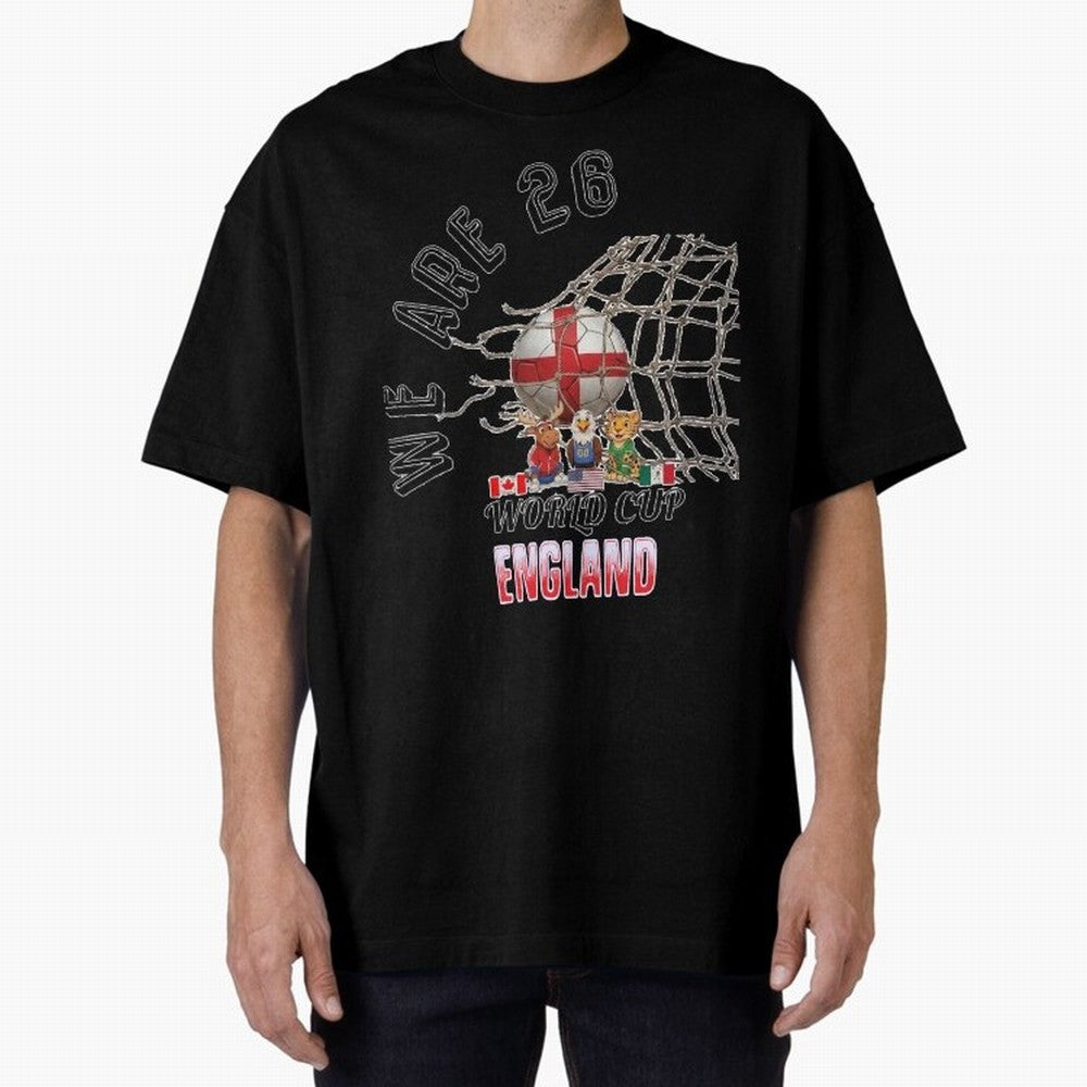 World cup 26 - England Classic T-Shirt Support Match Day Hype around FIFA World Cup 2026 USA Canada Mexico, Neymar, Haaland and Cristiano Ronaldo, Brazil, Portugal and Argentina, Worldwide Fan Energy, Dramatic Goals, Stadium Lights and Championship