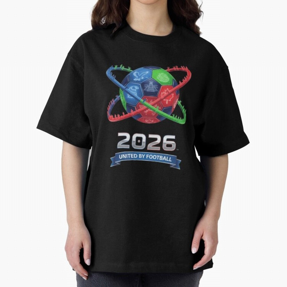 United by Football 2026 Global Connectivity Logo Classic T-Shirt Represent Football Lovers during the FIFA World Cup 2026 Journey through Messi and Cristiano Ronaldo Highlights, France and Portugal Pride, Football Festival Excitement, Trophy