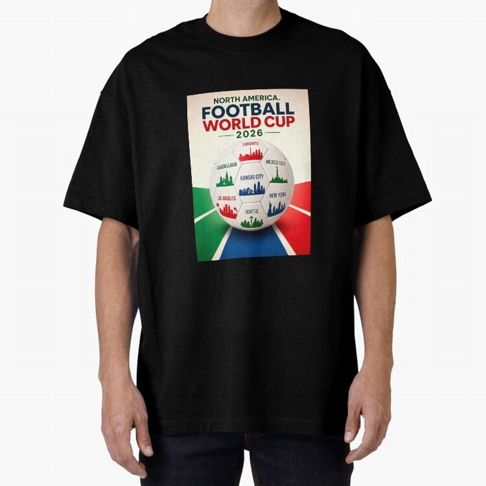 North America Football 2026 Classic T-Shirt Experience FIFA World Cup 2026 Featuring Haaland and Mbappe, Argentina, France and Brazil Energy, Goal Celebration Energy, Supporter Heritage, Football Icons and Worldwide Tournament Joy; Ideal for Fans