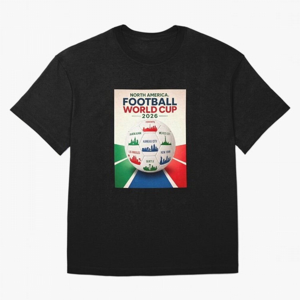 North America Football 2026 Classic T-Shirt Experience FIFA World Cup 2026 Featuring Haaland and Mbappe, Argentina, France and Brazil Energy, Goal Celebration Energy, Supporter Heritage, Football Icons and Worldwide Tournament Joy; Ideal for Fans