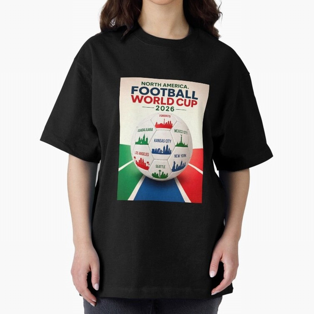 North America Football 2026 Classic T-Shirt Experience FIFA World Cup 2026 Featuring Haaland and Mbappe, Argentina, France and Brazil Energy, Goal Celebration Energy, Supporter Heritage, Football Icons and Worldwide Tournament Joy; Ideal for Fans
