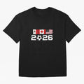 Glitched United 2026 Cup - North America Emblem Part 2 T-Shirt_82924673 Classic T-Shirt Celebrate Golden Goal Energy in FIFA World Cup 2026 Group Stage Connected to Mbappe and Neymar, Brazil Energy, Football Passion, Legendary Performances,