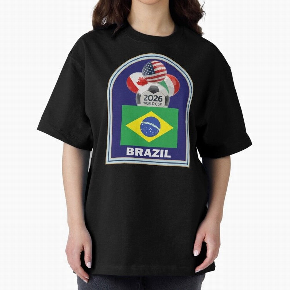 Brazil 2026 Soccer T-shirt Classic T-Shirt Celebrate Classic Football Spirit in FIFA World Cup 2026 Group Stage Spirit, Driven by England and Germany, Haaland, Football Festival Excitement, Trophy Ambitions, Country Rivalries and Star Player Buzz;