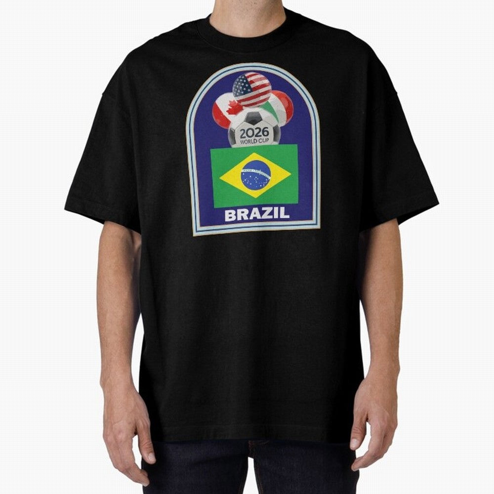 Brazil 2026 Soccer T-shirt Classic T-Shirt Celebrate Classic Football Spirit in FIFA World Cup 2026 Group Stage Spirit, Driven by England and Germany, Haaland, Football Festival Excitement, Trophy Ambitions, Country Rivalries and Star Player Buzz;