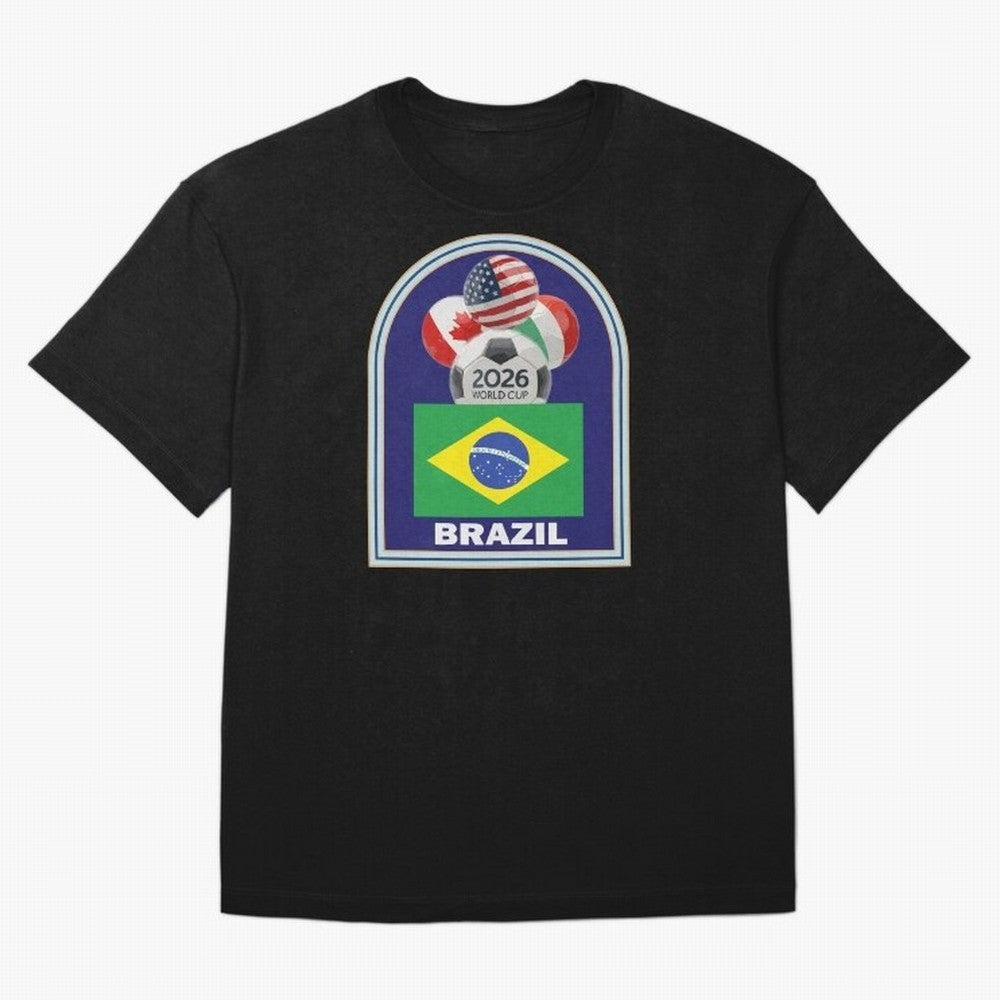 Brazil 2026 Soccer T-shirt Classic T-Shirt Celebrate Classic Football Spirit in FIFA World Cup 2026 Group Stage Spirit, Driven by England and Germany, Haaland, Football Festival Excitement, Trophy Ambitions, Country Rivalries and Star Player Buzz;