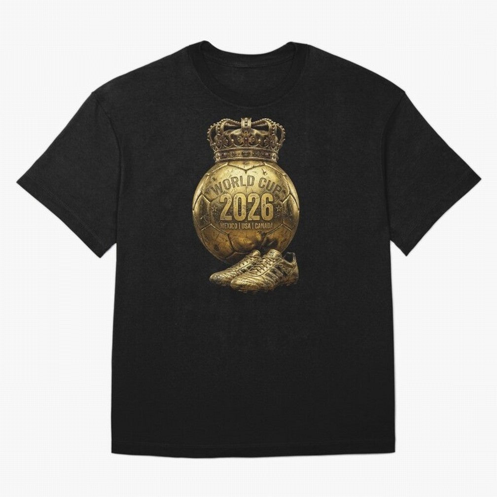 World Cup 2026 Golden Soccer Ball Crown- Mexico USA Canada Classic T-Shirt Refresh Match Day Hype around FIFA World Cup 2026 USA Canada Mexico, Messi, Spain and Netherlands, Football Festival Excitement, Trophy Ambitions, Country Rivalries and Star
