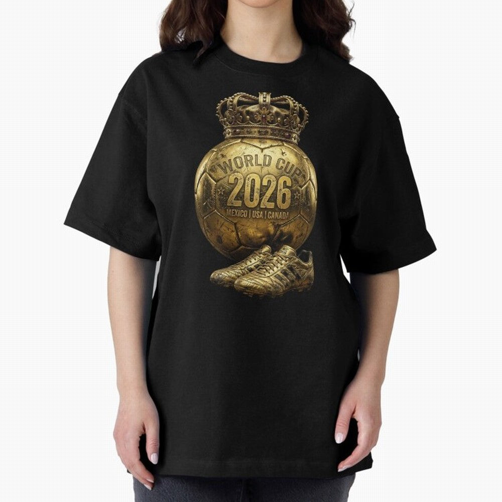 World Cup 2026 Golden Soccer Ball Crown- Mexico USA Canada Classic T-Shirt Refresh Match Day Hype around FIFA World Cup 2026 USA Canada Mexico, Messi, Spain and Netherlands, Football Festival Excitement, Trophy Ambitions, Country Rivalries and Star
