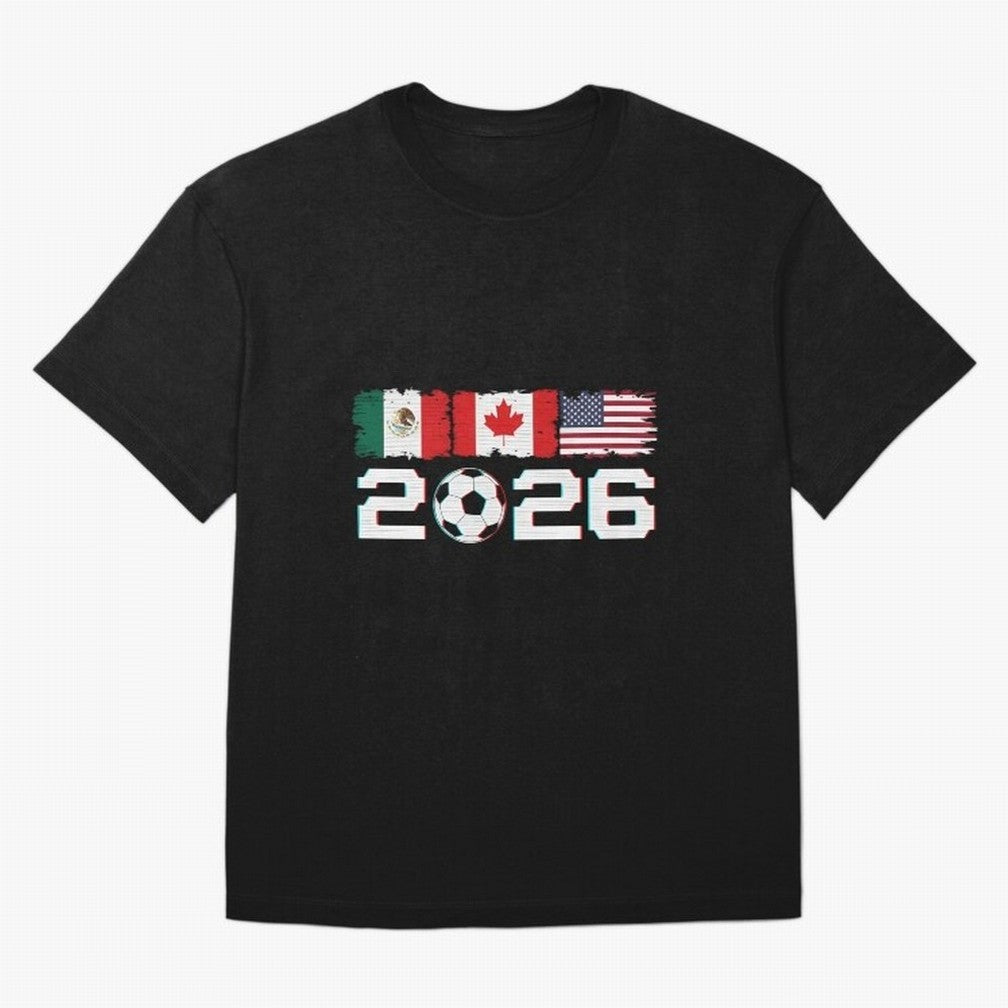 Glitched United 2026 Cup North America Emblem Part Classic T-Shirt Celebrate Global Passion for the FIFA World Cup 2026 USA Canada Mexico Journey through Mbappe and Neymar Highlights, France Pride, Tournament Hype, Historic Matchups, Family Viewing